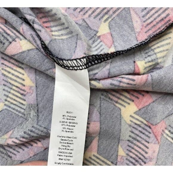 LuLaRoe Gray Multicolor Geometric Randy Soft 3X - Picture 4 of 4